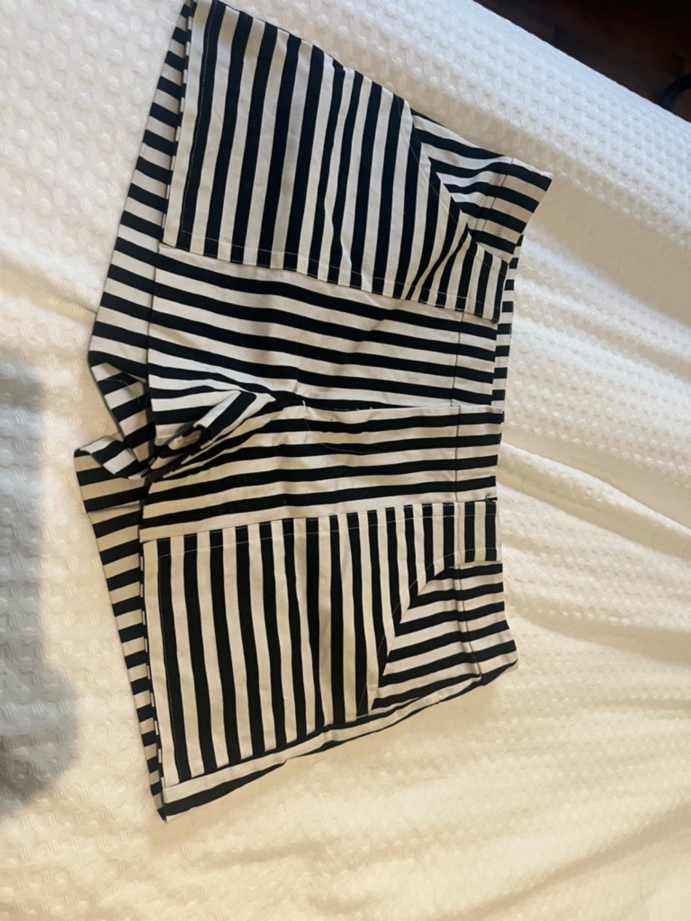 Black and White Striped shorts